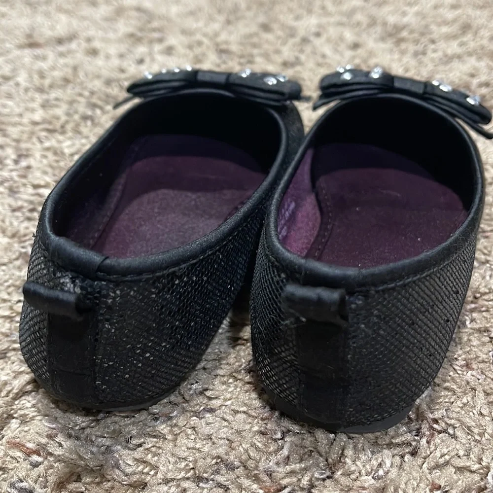 H&M Girl Black Sparkly Shoes Size 11.5